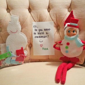 elf on the shelf and snowman craft 