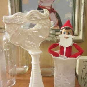 elf on the shelf with santa beard 