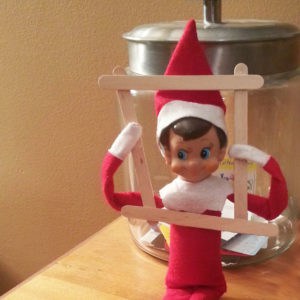 elf on the shelf popsicle stick frame 