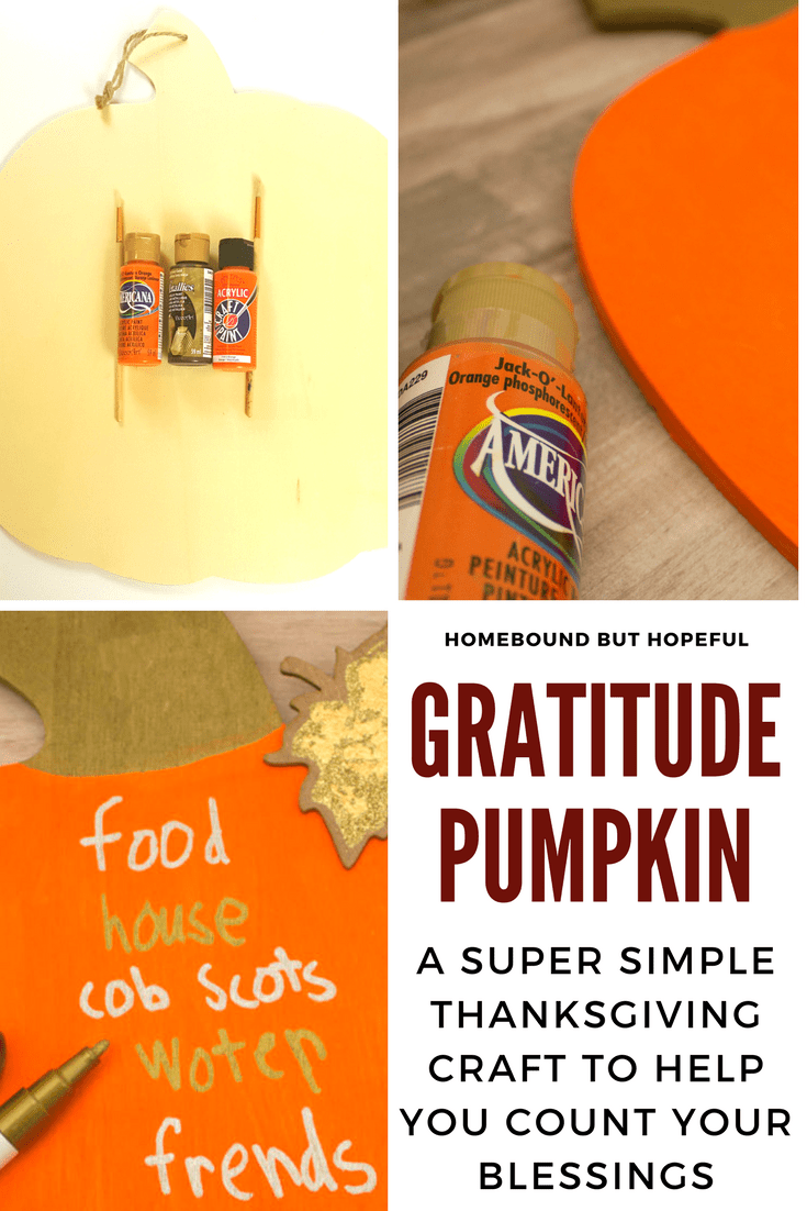 Help your family count your blessings with this simple Thanksgiving craft! Create a gratitude pumpkin to remember what you're thankful for for years to come! #Thanksgiving #Thanksgivingcraft #DIY #familycrafts #gratitude #countyourblessings #blessed