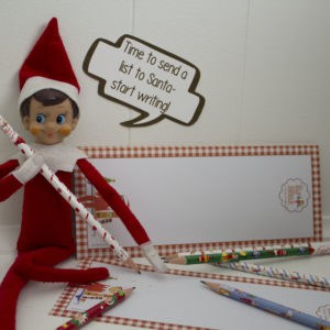 elf on the shelf writing christmas list 