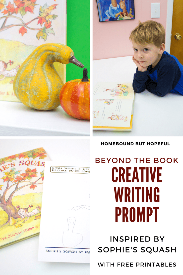 Spend some time talking about the importance of friendship with your children with this Sophie's Squash inspired creative writing prompt! Includes free printables to accompany the popular children's book. #beyondthebook #earlylearning #sophiessquash #creativewriting #writingprompt #kidlit #earlyliteracy 