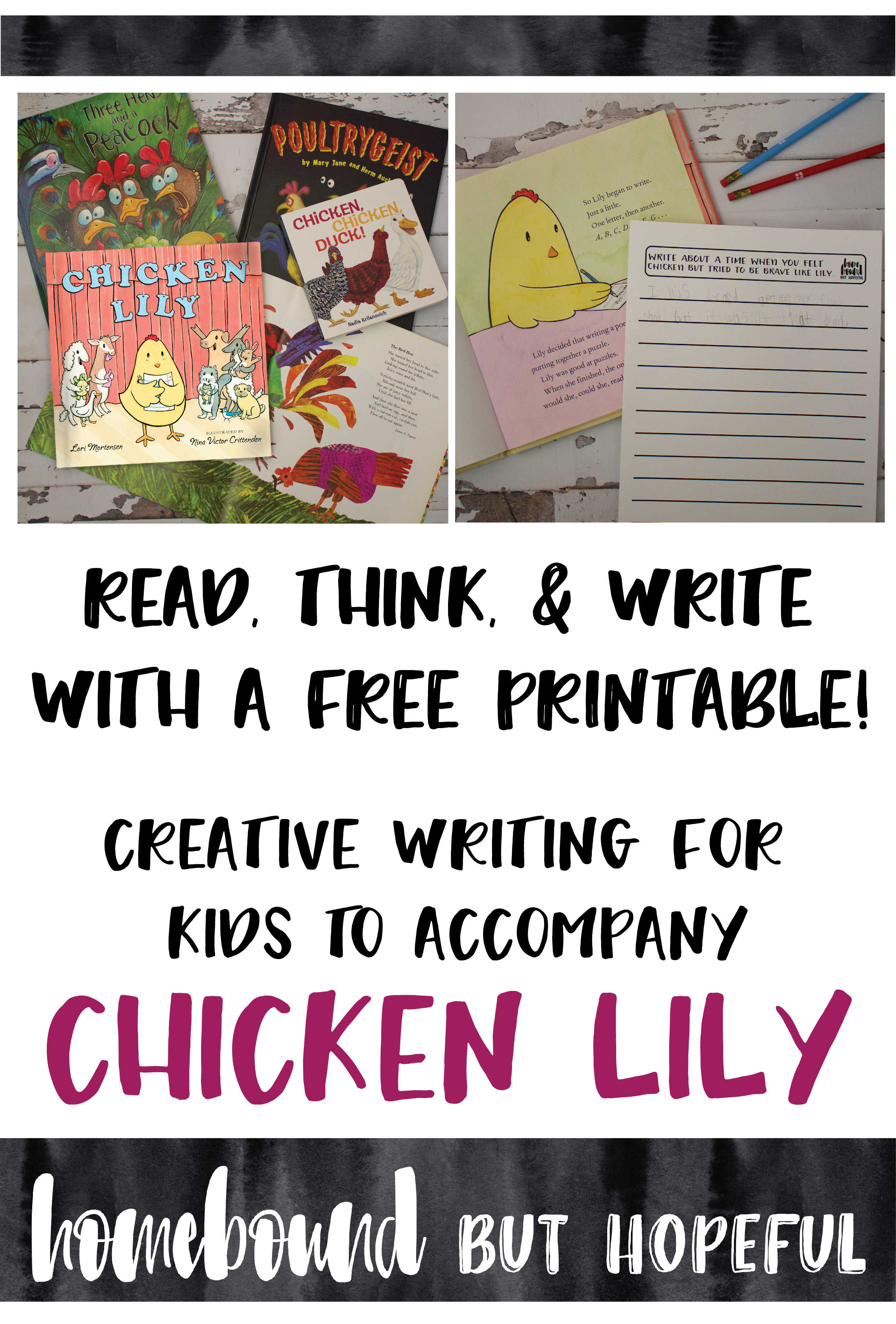 Do your kids sometimes feel a little bit chicken? Help them discover their inner courage with Chicken Lily and the free printables to pair with the book.