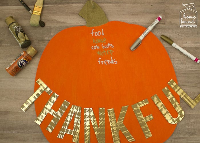 Gratitude Thanksgiving Craft- List
