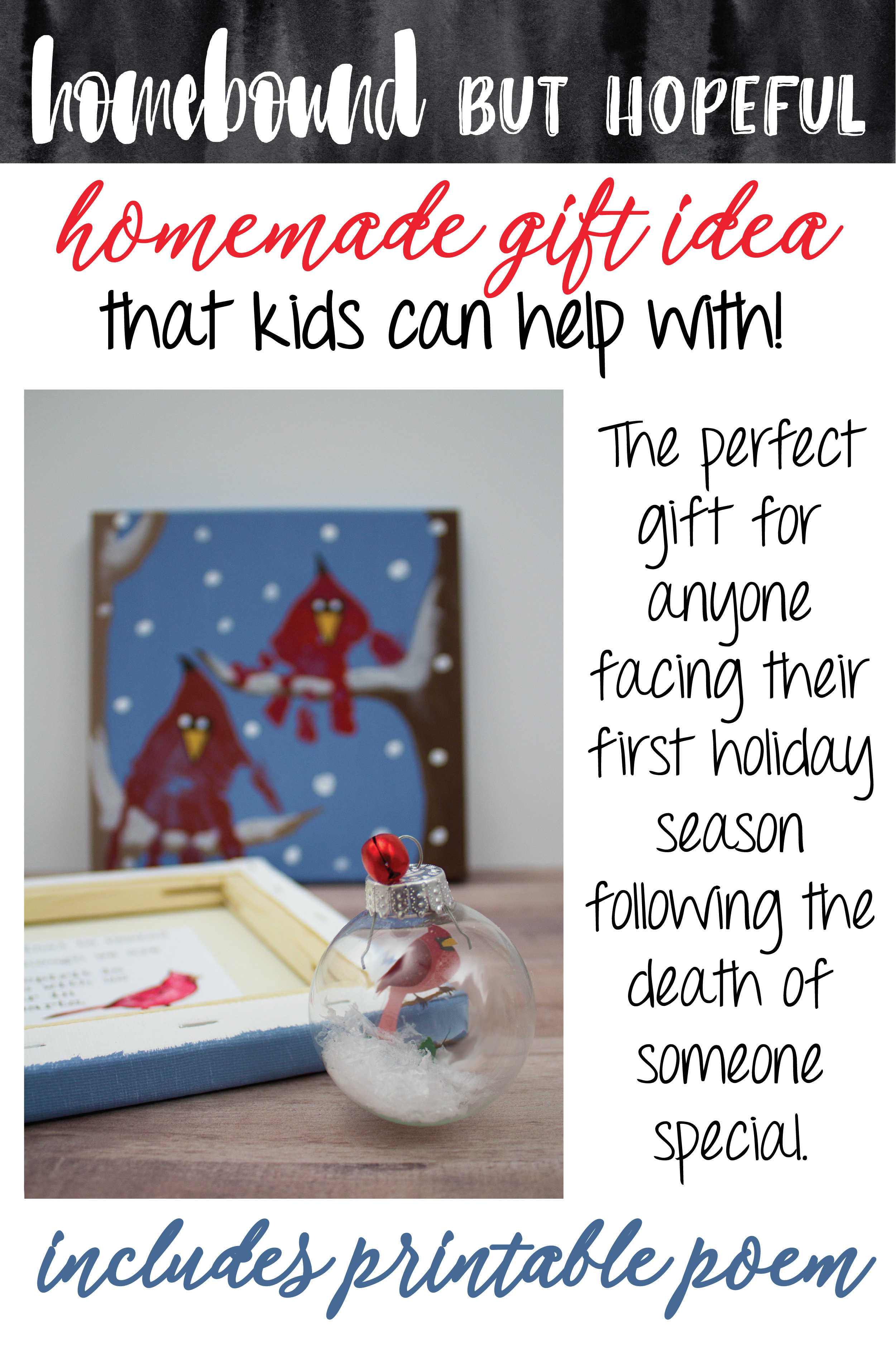 Holidays following the loss of a loved one can be extra difficult... I'm sharing the special gift my kids and I are making for our family members after a particularly difficult year.