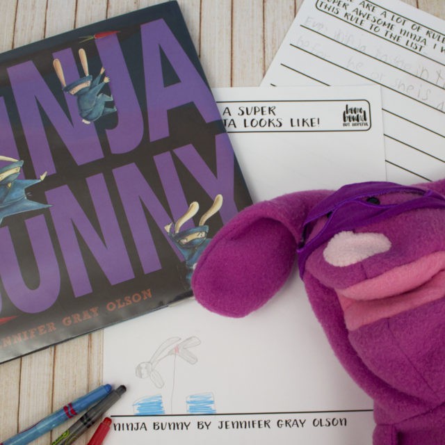 ninja bunny book and printables 