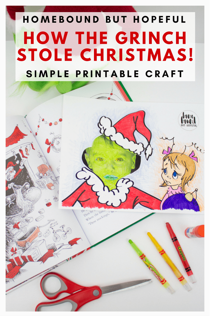 Here's a quick and simple holiday craft kids will love, inspired by the Dr. Seuss classic How The Grinch Stole Christmas! Perfect for holiday story time. #HowTheGrinchStoleChristmas #thegrinch #drseuss #christmasbook #storytime #beyondthebook