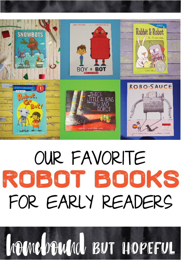 If your kids LOVE reading about robots like mine do, here are some great robot themed books for young readers we suggest checking out! 