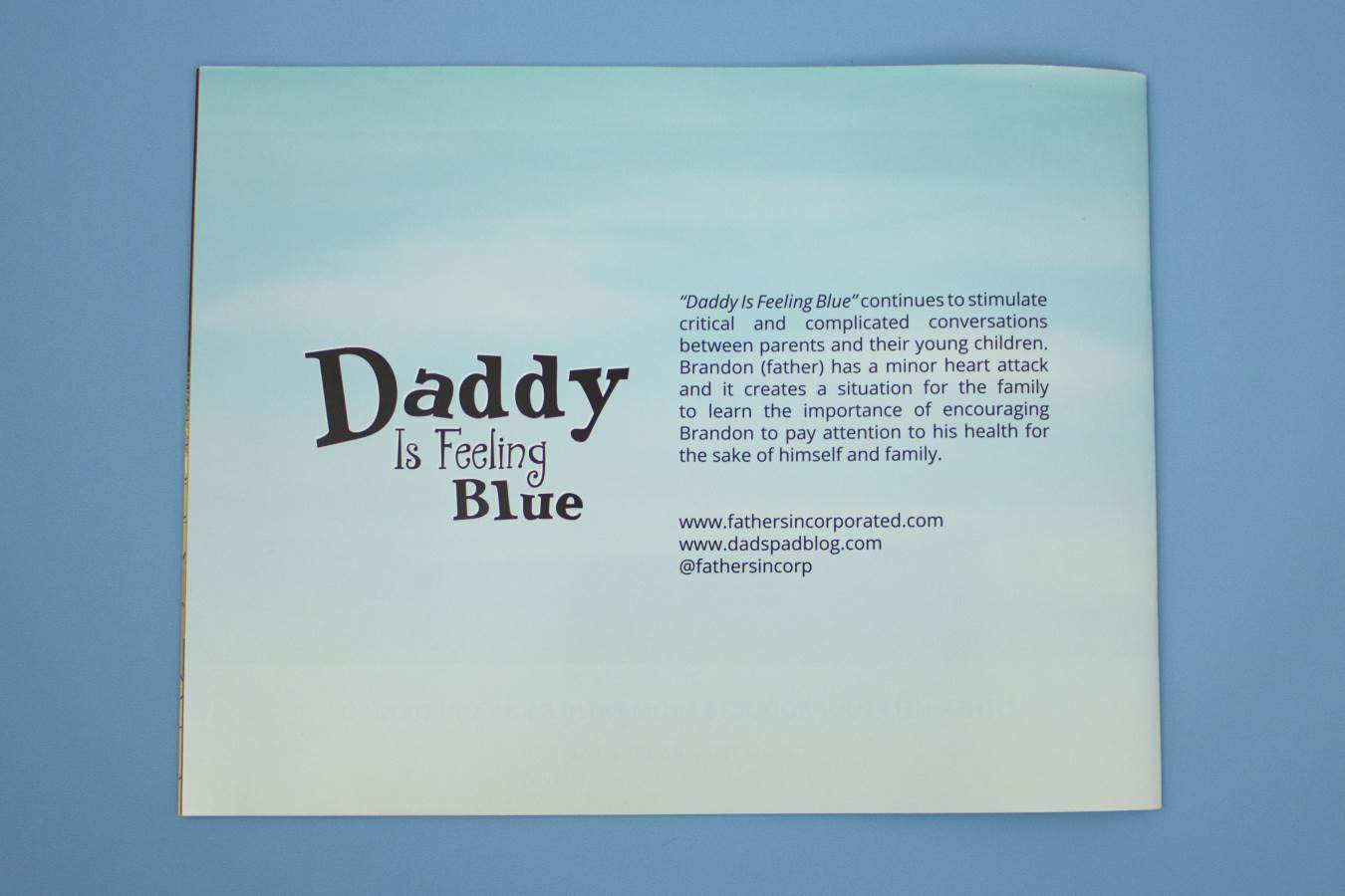 daddy's feeling blue book back cover