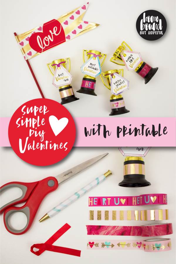 Take it easy this Valentine's Day...Here's a super simple DIY Valentine even the least crafty person can pull off! Includes free printable watercolor tags.