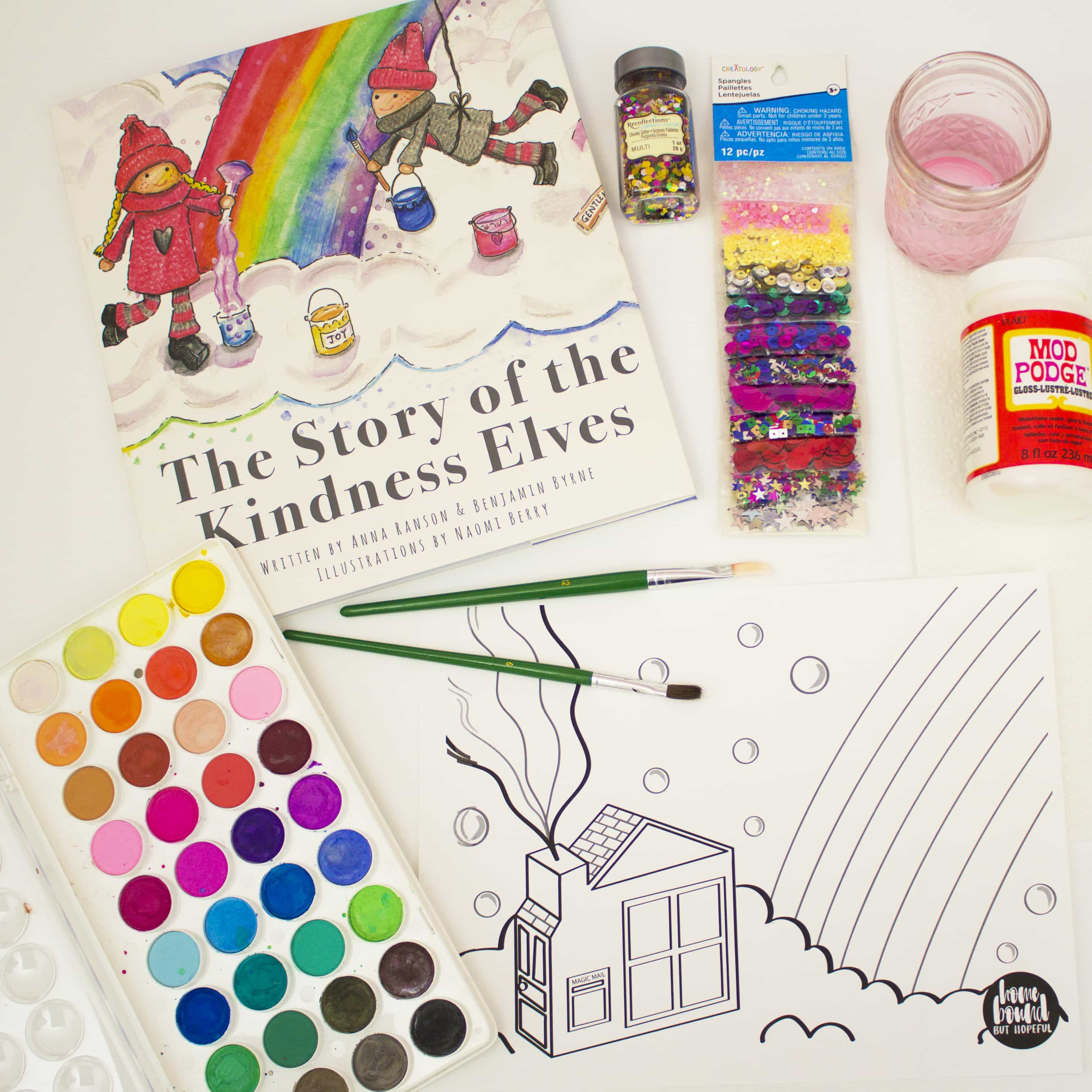 supplies for the kindness elves craft