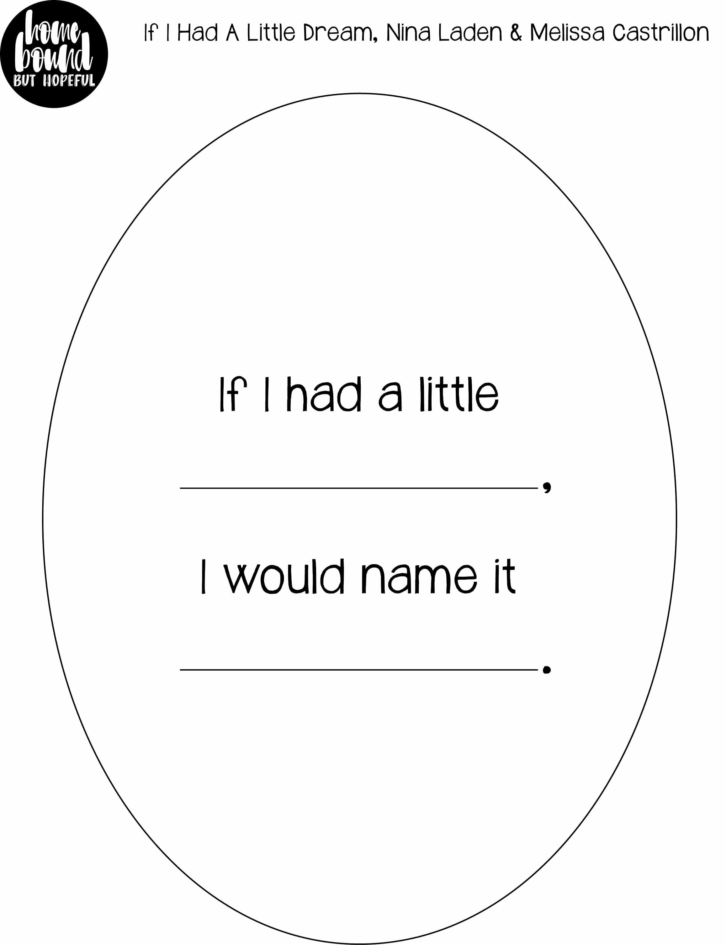 little dream writing printable