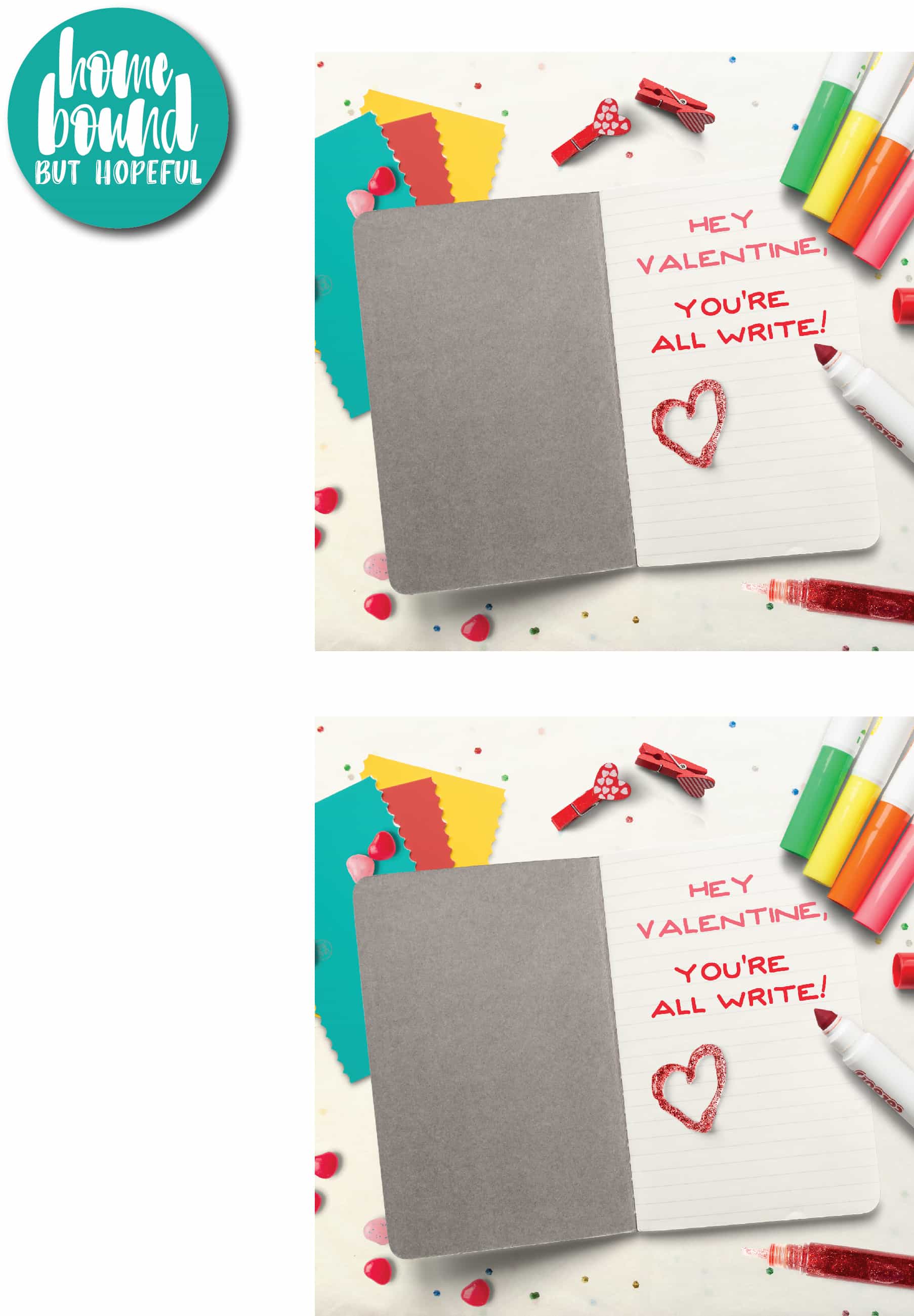 all write valentine printable