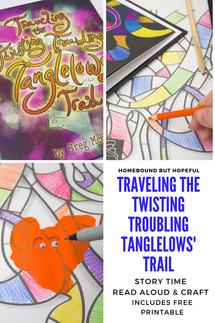 Kids have a lot on their minds these days, and tools to help them sort out their thoughts are incredibly helpful. Check out Greg McGoon's 'Traveling the Twisting Troubling Tanglelow's Trail' and the fun, simple art project it inspired. #kidlit #beyondthebook #thetanglelows #storytime #readaloud #picturebook