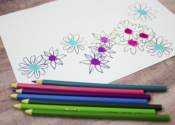 SPRING ARTS & CRAFTS FINGERPRINT FLOWERS