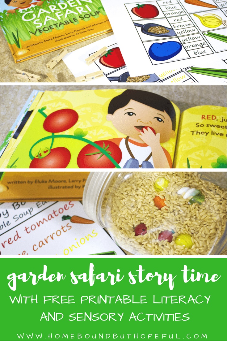 Garden Safari Story Time | Vegetable Soup Story Time | Kitchen Club Kids | Reading Extensions | Early Learning | Early Literacy | Sensory Play | I Spy | Cooking With Kids | Free Printables