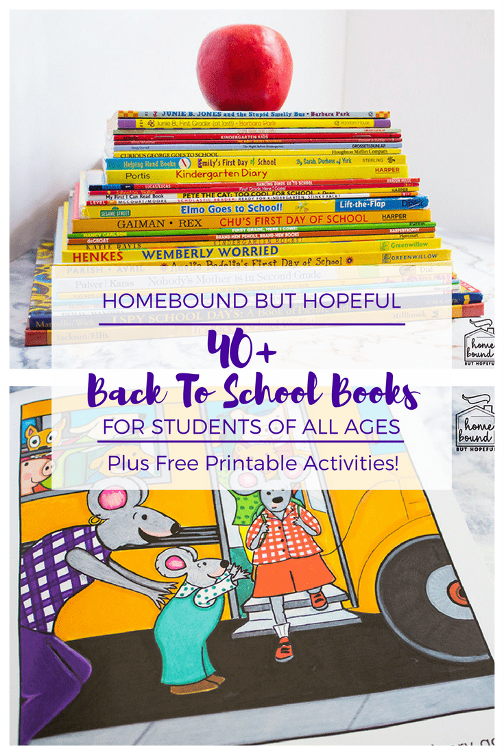 Back To School Book List- Over 40 Great Fall Book Choices for Students of All Ages. Includes Free Printable Extension Activities For Early Learning. #ChildrensLiterature #BeyondTheBook #KidLit