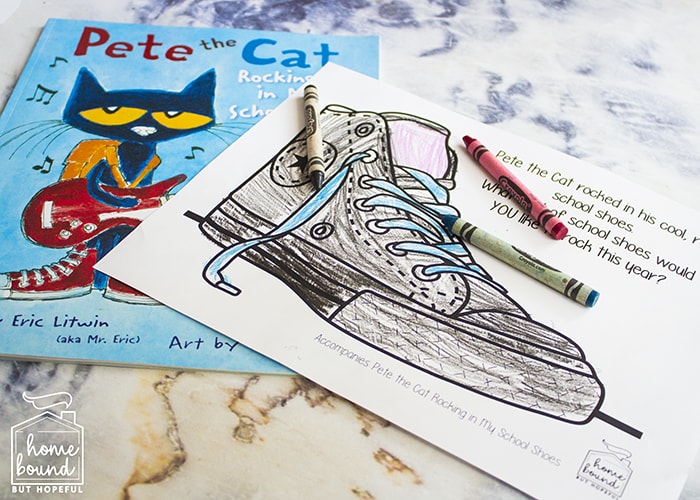 Back To School Book List- Pete The Cat Rocking In My School Shoes Printable