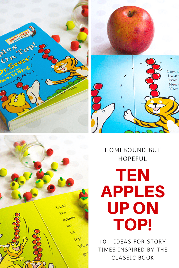 10+ Ideas for Learning Activities inspired by the Dr. Seuss classic 'Ten Apples Up On Top!' #DrSeuss #TenApplesUpOnTop #fallstorytime #kidlit #beyondthebook #readingextensions #readaloudrevival