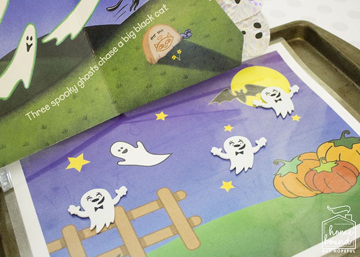 Halloween Counting Board Books- Five Spooky Ghosts- Magnetic Play