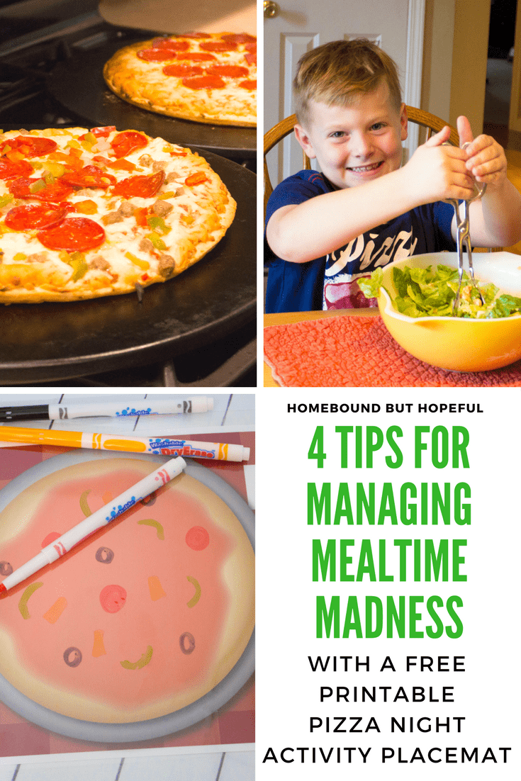 Dinner time can be crazy at my house, especially after a busy day of school and work. [ad] Check out my 4 top tips for managing meal time madness. Be sure to grab your printable pizza night placemat to keep your kiddos busy while you're getting your Red Baron® Pizza in the oven! #WingMama #pizzanight #pizzaparty #weeknightmeals