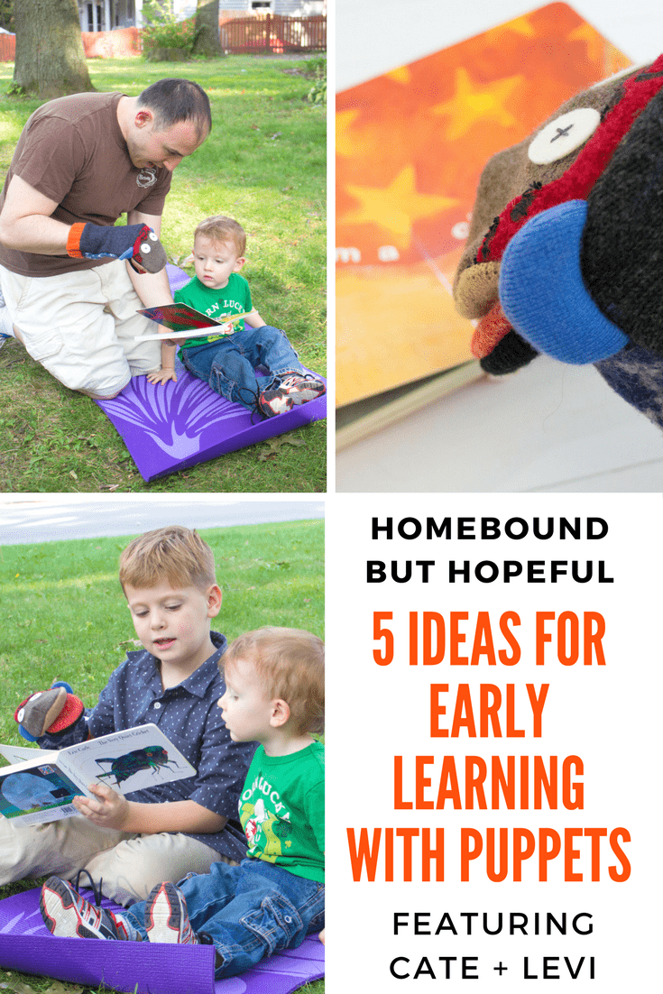 Have you started using puppets for early learning at home? I'm sharing 5 great ways that learning with puppets makes it fun! Check out my tips, as well as the adorable Cate + Levi puppet we've been loving! #ad #earlylearning #earlyliteracy #preschool #preschoolathome #homeschool #cateandlevi #ihelpmoms