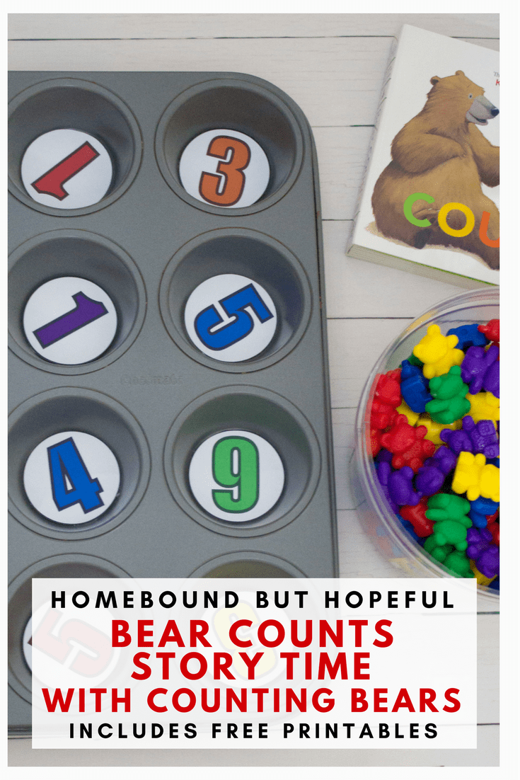 Story time can be a great time to reinforce basic foundation skills with your preschooler. Check out this fun story time that pairs Counting Bears with Karma Wilson's 'Bear' series to help teach colors and numbers. #countingbears #storytime #beyondthebook #freeprintables #learnathome #karmawilson #bearseescolors #bearcounts #picturebooks #kidlit
