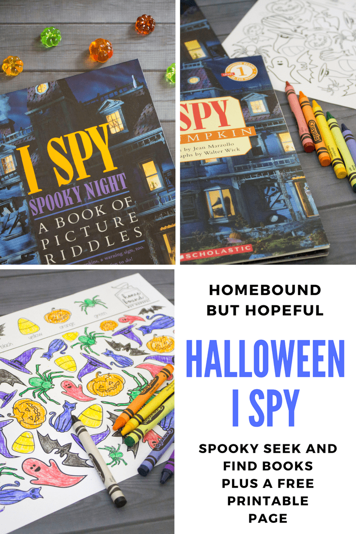 Have your kiddos test their seek and find skills with these fun and festive Halloween I Spy books. Then print out your own Halloween hunt and let the fun continue! #Halloween #Halloweenprintable #Halloweenactivities #HalloweenISpy #HalloweenSeekAndFind #SeekAndFind #ISpy