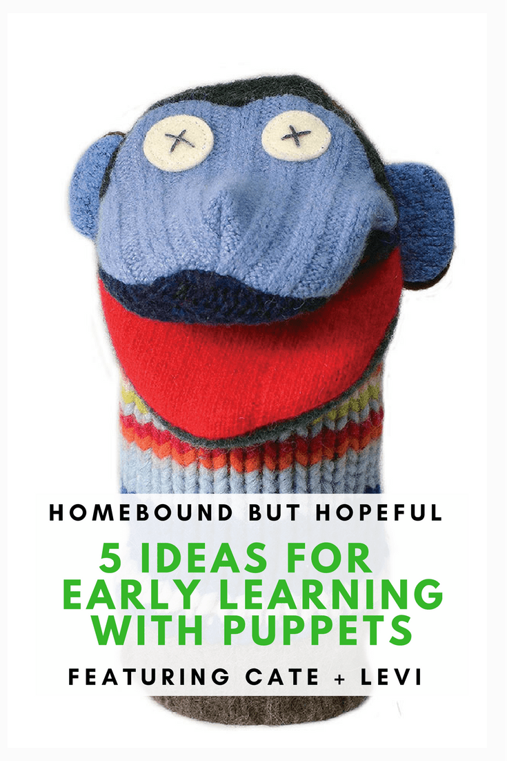 Have you started using puppets for early learning at home? I'm sharing 5 great ways that learning with puppets makes it fun! Check out my tips, as well as the adorable Cate + Levi puppet we've been loving! #ad #earlylearning #earlyliteracy #preschool #preschoolathome #homeschool #cateandlevi #ihelpmoms