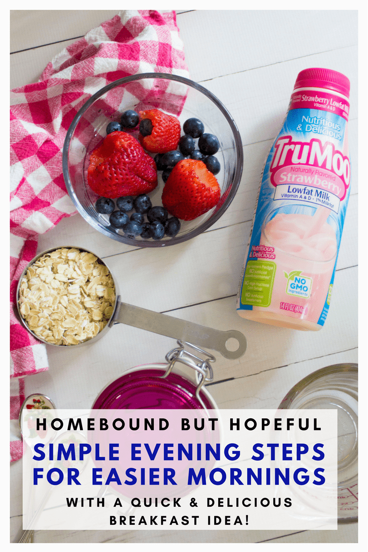 Adjusting to a new year’s back to school routine can be challenging! I’m sharing a few of the #TriedAndTruMoo ways I’ve found to prepare for a busy morning the night before. #ad #BackToSchool #TruMoo #BackToSchoolHacks #MomHacks #newschoolyear