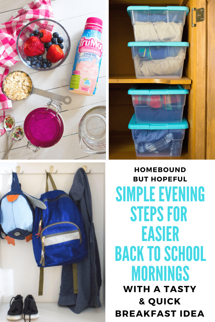 Adjusting to a new year’s back to school routine can be challenging! I’m sharing a few of the #TriedAndTruMoo ways I’ve found to prepare for a busy morning the night before. #ad #BackToSchool #TruMoo #BackToSchoolHacks #MomHacks #newschoolyear