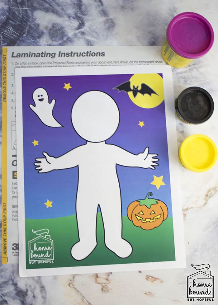 Halloween Costume Story Time- Printable Play-Doh Mat