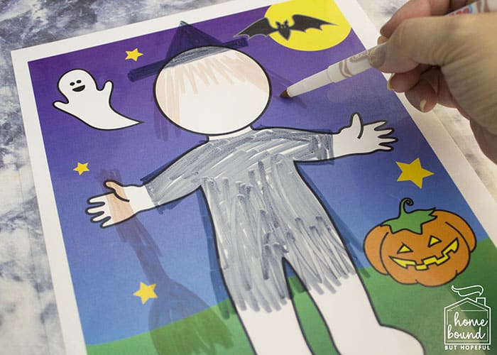 Halloween Costume Story Time- Printable Dry Erase Mat