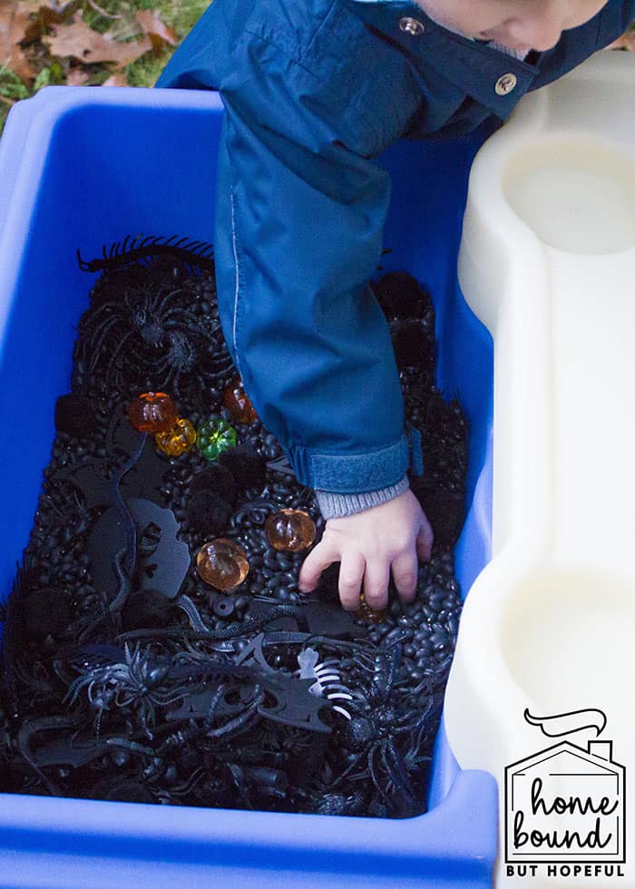 Sensory + Snack Pumpkin Picking Story Time- Sensory Bin