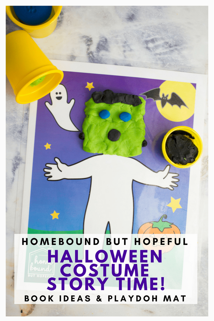 Choosing a costume is the best part of Halloween! Have a fun Halloween costume story time with these great book choices. Then use the printable mat to help your kids get creative with play-doh or dry erase markers! #Halloween #Halloweencostume #storytime #halloweenbooks #costumebooks #kidlit #beyondthebook #playdoh #playdohmat
