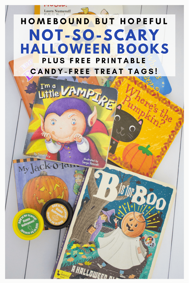 Check out my not-so-scary Halloween book list! You'll get great ideas for October read alouds. Plus, you can grab a free printable for a candy-free Halloween treat that you won't want to miss! #Halloween #HalloweenBooks #ReadAloud #HalloweenTreats #FreePrintable #StoryTime