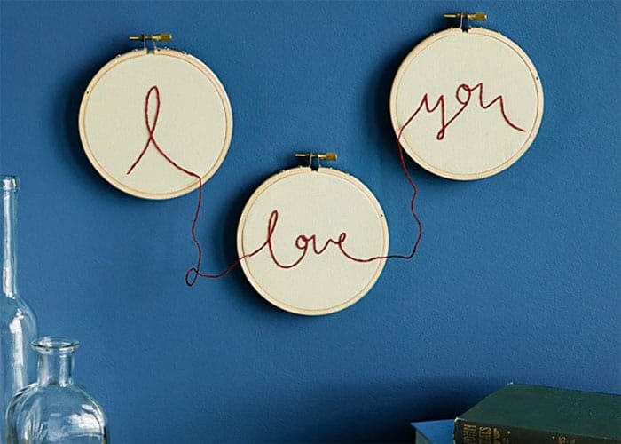 UNCOMMON GOODS CHRISTMAS LIST- EMBROIDERED I LOVE YOU