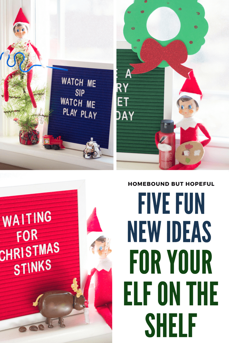 Already running out of ideas to move that Elf on the Shelf every night? I've got you covered with 5 brand new elf antics that your kids will love! #elfontheshelf #christmascountdown #christmastradition #christmasmemories #movetheelf