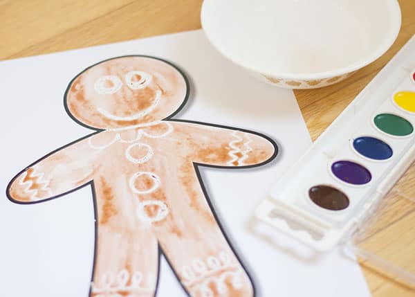 Gingerbread Story Time- Magic Painting Activity