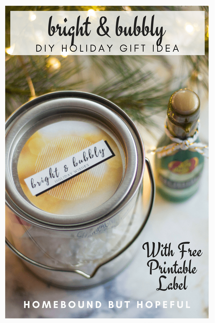Check out how easy it is to put together the perfect gift basket for any champagne lovers on your list this holiday season! Don't forget my free 'Bright & Bubbly Holiday Wishes' printable label to make the package extra special!