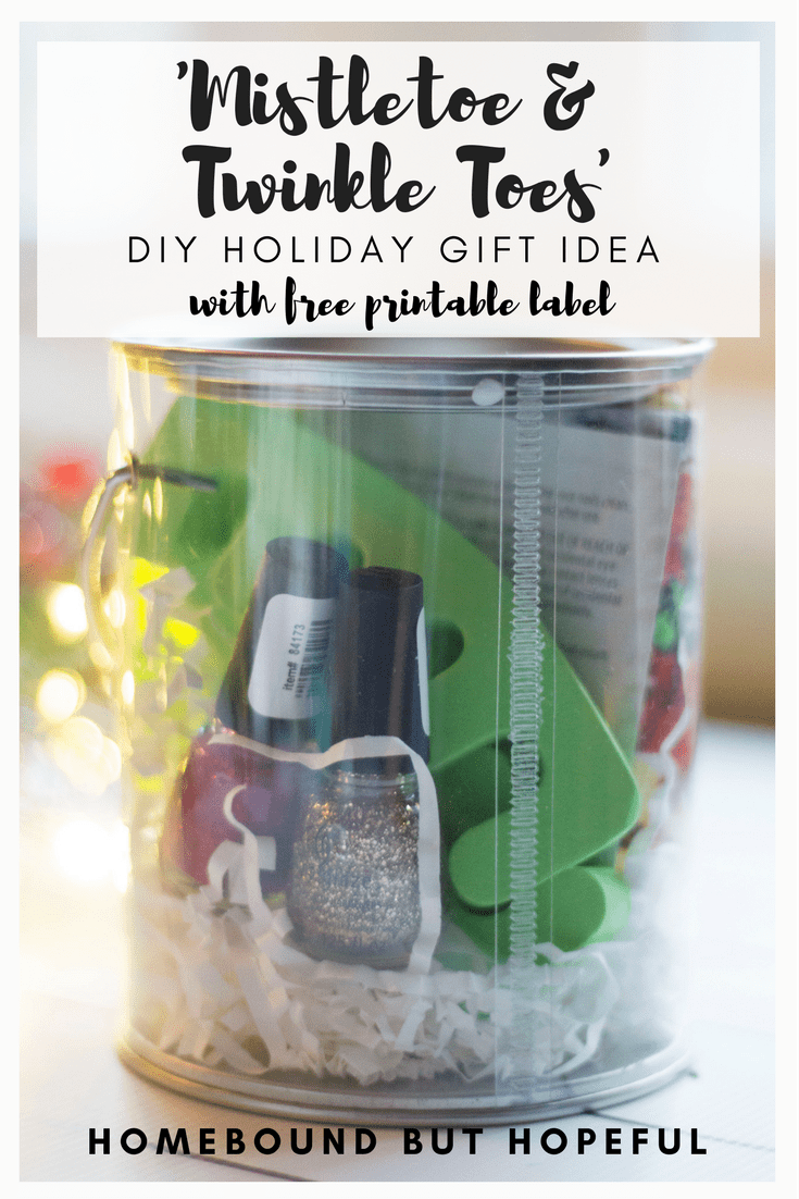 Check out how easy it is to put together the perfect gift basket for anyone on your list in need of a little pampering this holiday season! Don't forget my free 'Mistletoe & Twinkle Toes' printable label to make the package extra special! #ad