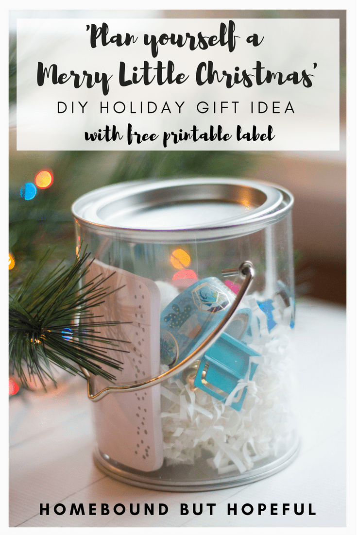 Check out how easy it is to put together the perfect gift basket for any planning fanatics on your list this holiday season! Don't forget my free 'Plan Yourself A Merry Little Christmas' printable label to make the package extra special!
