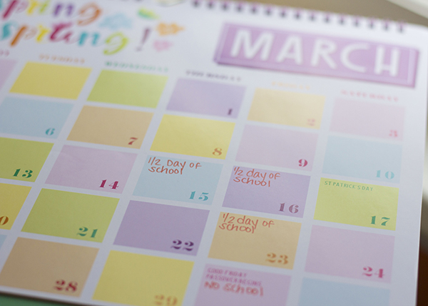 calendar for kids