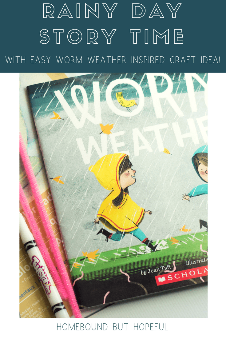 Spring showers mean one thing- Worm Weather! Celebrate the wet excitement with a Rainy Day Story Time. Get creative with a fun painting project inspired by the book. #beyondthebook #readingextension #readaloud #storytime #spring #wormweather #rainyday