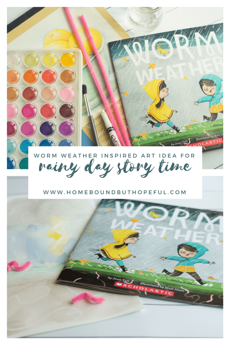 Spring showers mean one thing- Worm Weather! Celebrate the wet excitement with a Rainy Day Story Time. Get creative with a fun painting project inspired by the book. #beyondthebook #readingextension #readaloud #storytime #spring #wormweather #rainyday