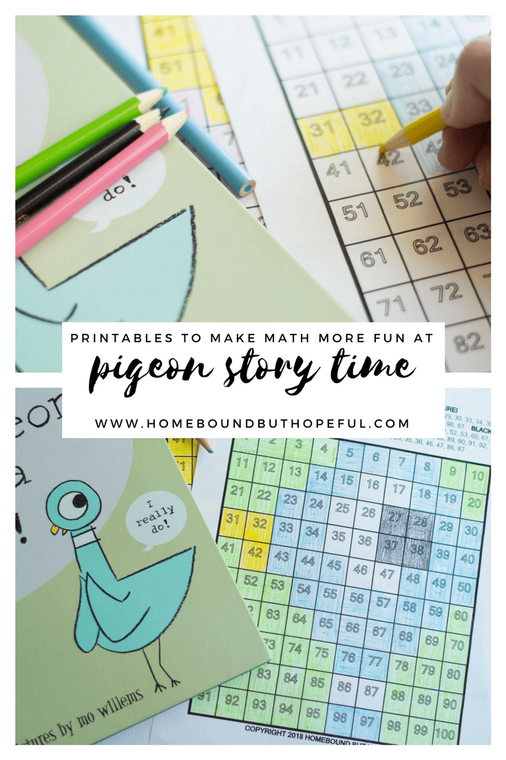 Add some fun to math practice with a silly story time inspired by Mo Willems' Pigeon! Grab the printable 100 charts, and let the giggles begin! #MoWillems #ThePigeon #Storytime #BeyondTheBook #EarlyLearning #EarlyMath #FreePrintables #BeyondTheBooks