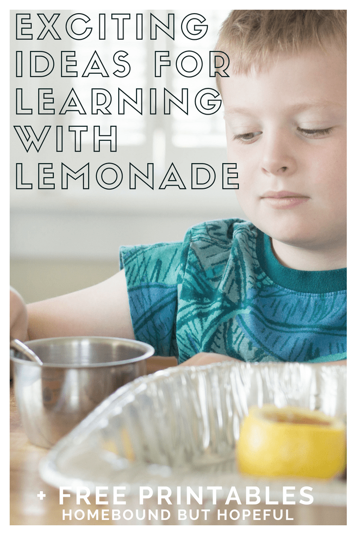 Lemonade is such a classic favorite summer flavor. The boys and I decided to take our love for the sweet-and-sour drink a step further by using it for hands on summer science learning. Check out the fun experiments we tried with the citrus-y drink! #summerscience #summerstem #learningathome #summerlearning #stemforkids #handsonlearning #freeprintables #lemonade