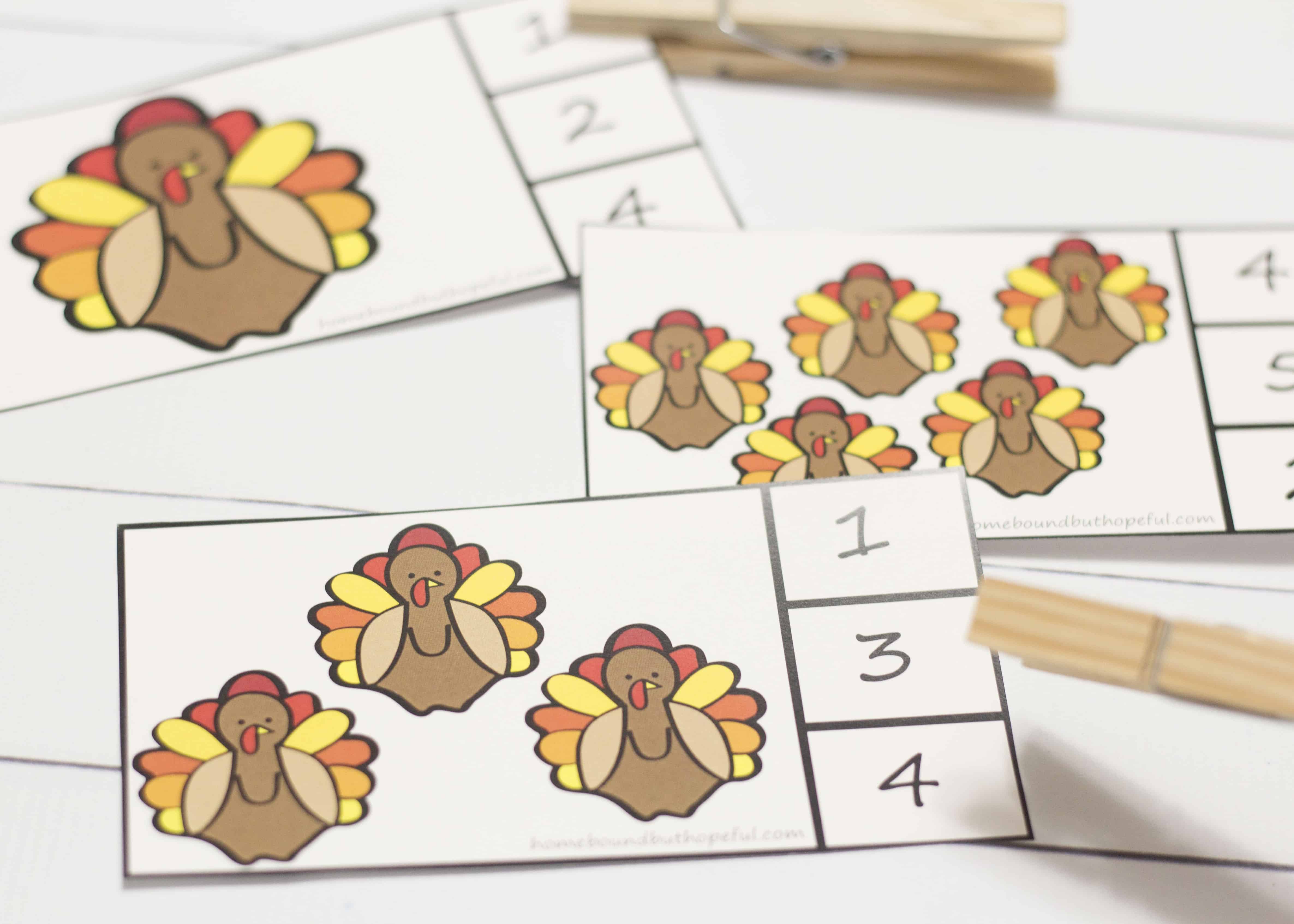 THANKSGIVING STORY TIME TURKEY COUNTING
