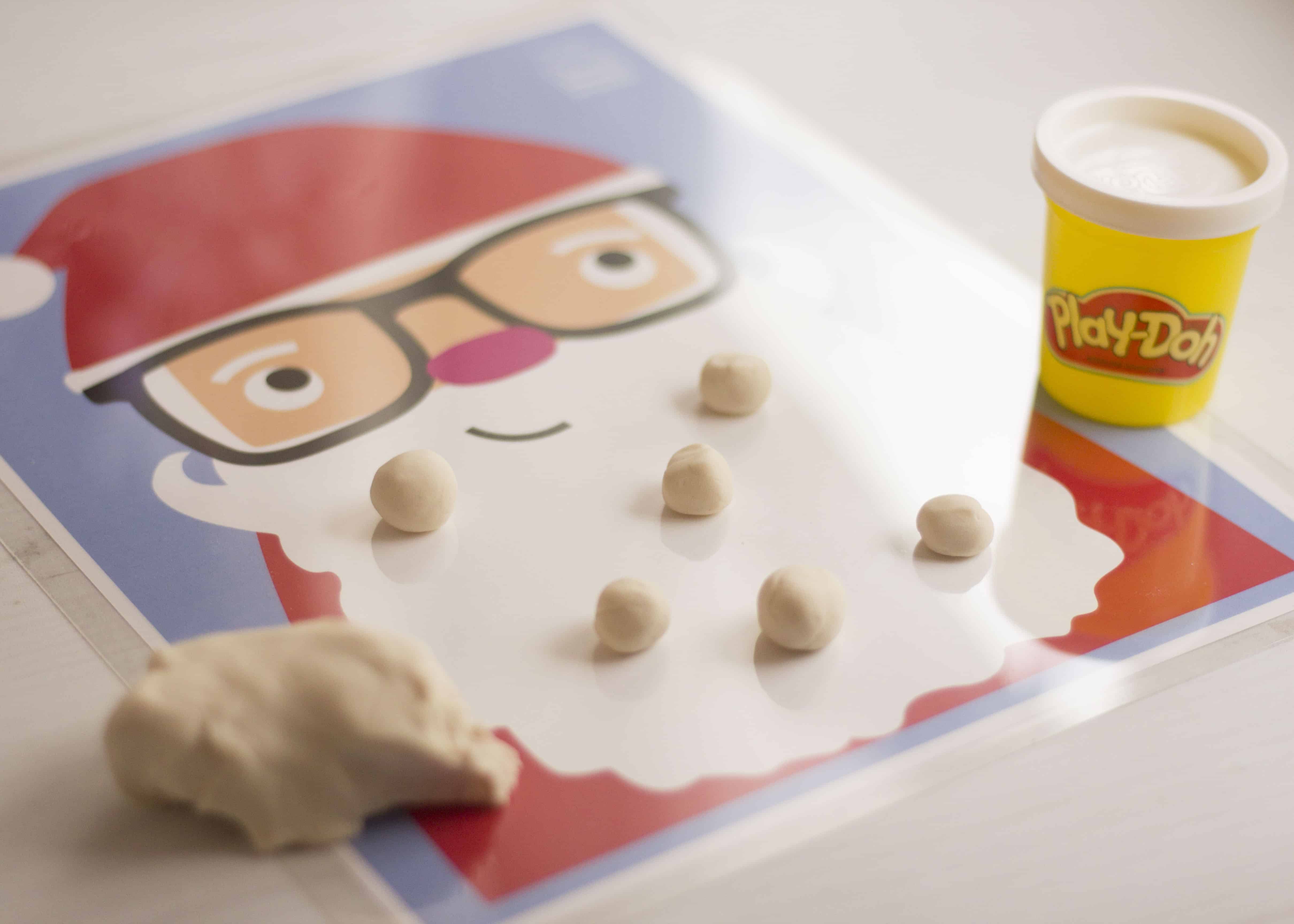 play-doh santa beard