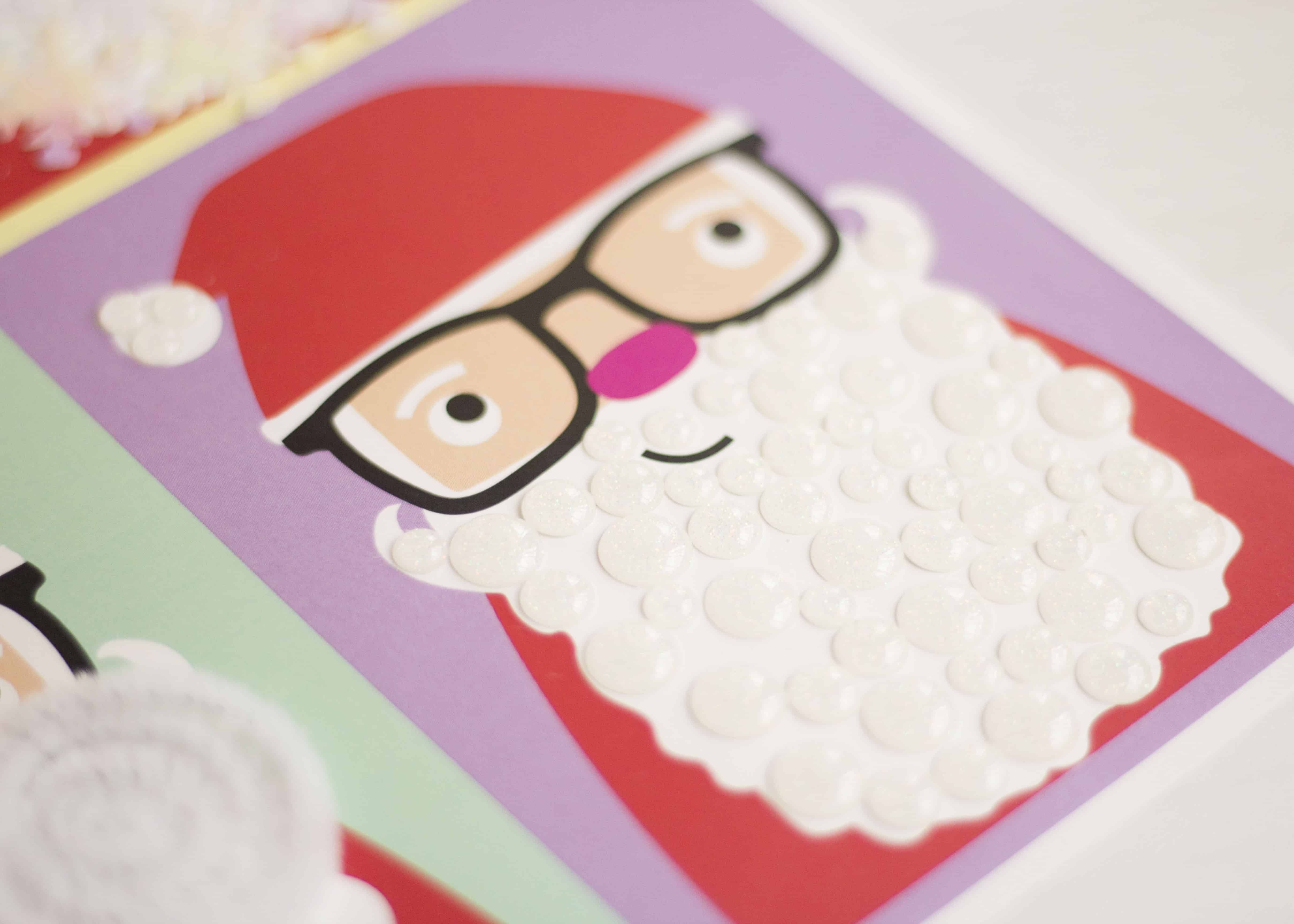 sticker sensory santa